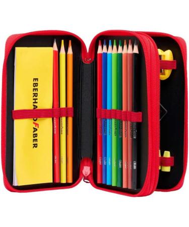 FC Bayern Munich Double Case - Stripes - Red-White Filled Pencil Case with Bookmark | Shop FCB Merchandise - Buy Online on SooperMarket.com
