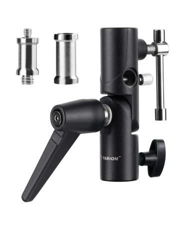 TARION Camera Flash Bracket H-Type Mount Swivel Tilt Light Stand Metal Umbrella Softbox Holder Adapter 180 Adjustable for 1/4" 3/8" Lamp Mount Tripod H shape