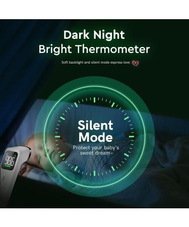 No-Touch Digital Forehead Thermometer for Adults and Kids - High Accuracy, Ultra Clear LED Screen, Fever Alarm - White - Buy Online on SooperMarket.com