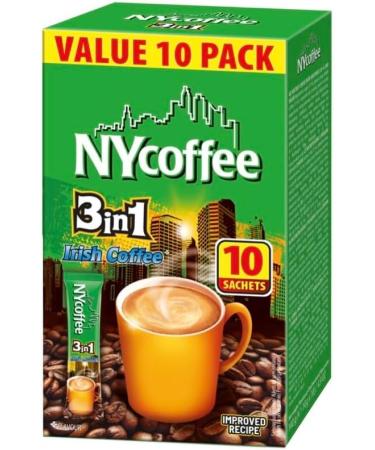 NY Coffee 3 in 1 50 Sachets 5 Flavours Classic Salted Caramel Irish Vanilla 2 in 1 5 Boxes x 10 Sachets - Flavoured Coffee Sticks Ideal For Home or Work Salted Caramel Vanilla Irish Classic 2.8 g (Pack of 5) - Buy Online on SooperMarket.com