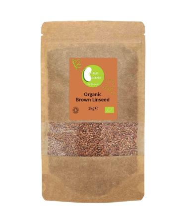 Organic Brown Linseed (Flaxseed) - Certified Organic - by Busy Beans Organic (1kg)