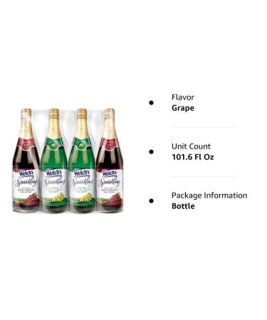 Welch's Sparkling Juice Cocktail Variety Pack - 750ml (4 ct.) - Buy Online on SooperMarket.com
