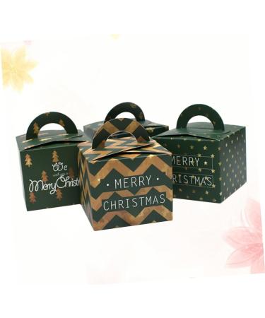 KOMBIUDA 12pcs Boxes Christmas Candy Gift Treat Bags Mini Christmas Paper Boxes Christmas Cookie Boxes Xmas Gift Boxes Christmas Boxes for Presents Christms Gift Boxes Biscuit Container 1 count (Pack of 1) Green - Buy Online on SooperMarket.com