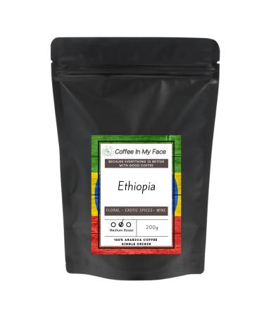 Coffee In My Face - Ethiopia | Freshly Roasted Whole Coffee Beans To Grind At Home | Medium Roast | Single Origin | 100% Arabica Coffee - 200g. (Whole Coffee Beans)