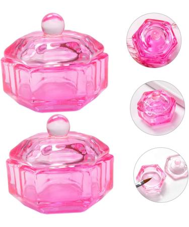 FRCOLOR 6 Pcs Drill Bits for Nails Nail Cleaner Acrylic Liquid Holder Dappen Dish Novelty Toilet Paper Cuticle Bit for Nail Drill Monomer Dish with Lid Glass Pink With Cover Nail Supplies 4.3x4.3cmx3pcs Pinkx3pcs - Buy Online on SooperMarket.com