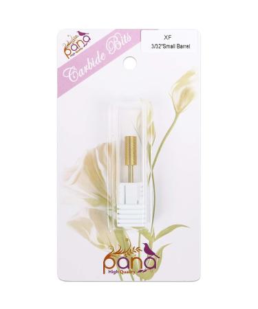 PANA Small Barrel Nail Drill Bit 2X Fine Grit - Gold | 3/32 Shank Size for Acrylic & Hard Gel Nails | Professional & Beginner Manicure Pedicure Tool - Buy Online on SooperMarket.com