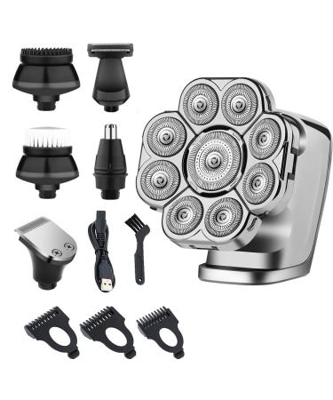 9D Head Shavers for Bald Men Bald Head Shavers for Men Cordless Rechargeable LED Mens Head Razors for Bald Ipx 7 Waterproof