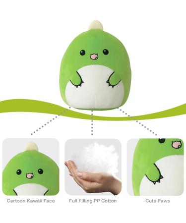 Dinosaur Stuffed Animal Plush Pillow - Cute Hugging Toy for Kids | Perfect Birthday or Valentine's Day Gift - Buy Online on SooperMarket.com