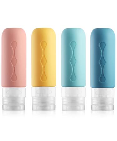 Gemice Travel Bottles for Toiletries Tsa Approved Travel Size Containers BPA Free Leak Proof Travel Tubs Refillable Liquid Travel Accessories for Cometic Shampoo and Lotion Soap Yellow