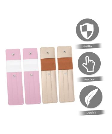 Beavorty 20 STK Eyelash Tweezers Protective Cover & Storage Bags | PU Leather Cosmetic Travel Pockets - Golden & Pink | Perfect for Facial Beauty Tools - Buy Online on SooperMarket.com