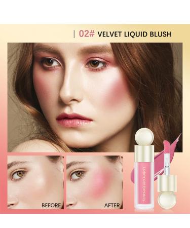 WALULAN Liquid Blush - Long Lasting Waterproof Matte Formula - Shades 02 | Natural Moisturizing Blush - Buy Online on SooperMarket.com