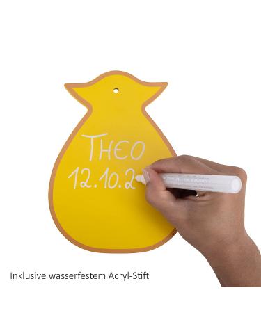 Theolino Storch Birth - Premium 150 cm Wooden Stork - Double-Sided Print - Unique Baby Gift for Birth - Perfect for Boys & Girls - Buy Online on SooperMarket.com
