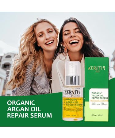 100% Organic Argan Oil Hair Serum | Anti-Frizz Hydrating & Strengthening | Heat Protection & Shine for Dry Damaged Hair - Buy Online on SooperMarket.com
