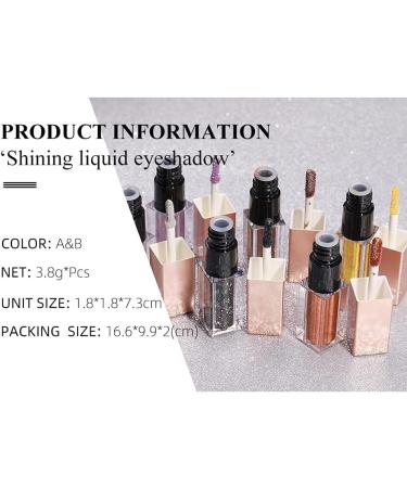 Reddhoon 6 Colors Liquid Glitter Eyeshadow Set Diamond Shimmer Metallic Liquid Eyeshadow Waterproof Long Lasting Quick Drying Sparkling Eye Shadow Makeup Set Set A - Buy Online on SooperMarket.com