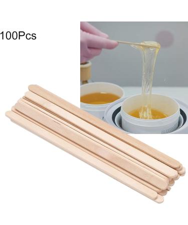 100pcs Disposable Wooden Waxing Sticks for Hair Removal - Body & Eyebrow Wax Applicator Spatulas - Buy Online on SooperMarket.com