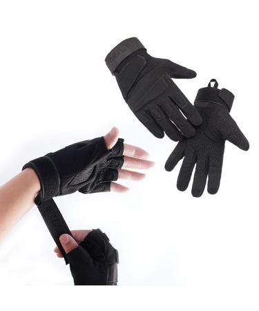 Outdoor Full Finger Half Finger Rock Climbing and Climbing Gloves,Using for Climbers,Rock Climbing, Adventure and Outdoor Sports Large