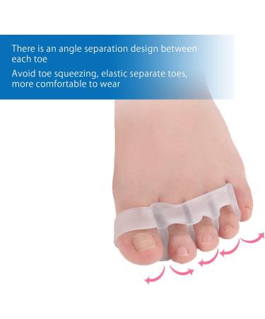 High Elasticity Toe Separator 4-Hole Bunion Corrector | Foot Toe Spreader & Straightener for Hallux Valgus | Toe Separators for Overlapping Toes - Buy Online on SooperMarket.com
