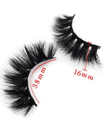 GOO GOO 16mm Bushy Siberian Mink Fur False Eyelashes - Handmade 3D Natural Soft Curl Fake Lashes - Reusable Makeup Eyelashes - 1 Pair - Buy Online on SooperMarket.com
