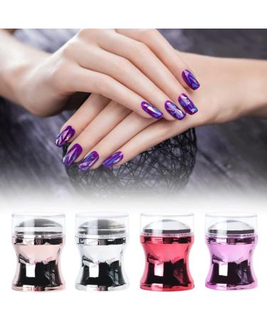 nail jelly stamper Nail Art Stamper Nail Stamping Templates with Silicone Heads DIY Manicure Print Tool Purple - Buy Online on SooperMarket.com