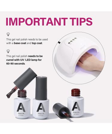 AILLSA Red Glitter Gel Nail Polish Set - 8 Colors for 2022 Spring Summer | Soak Off UV Gel Polish Kit for Nail Art Manicure - Perfect Holiday Gift for Women & Girls - Buy Online on SooperMarket.com