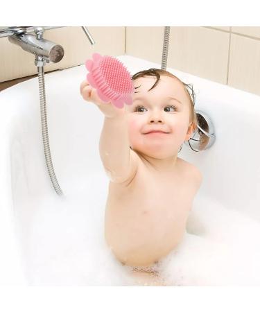 Healvian Silicone Baby Bath Brush Set - Gentle Skin Care and Massage for Newborns - 2 Pack 10x10x5cm - Buy Online on SooperMarket.com