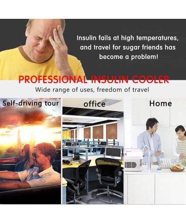 Insulin Cooler Mini Refrigerated Box Portable Car Insulin Medicine Box 13600Mah Battery&Bag 0-18 C Drug Constant Temperature Refrigerator for Diabetic Medication Organizer Battery 2 - Buy Online on SooperMarket.com
