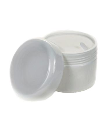 Vivaplex 12 White 4 oz Cosmetic Jars with Inner Liners and Dome Lids