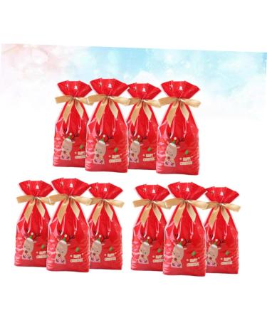 ORFOFE 10pcs Gingerbread Bags Elk Candy Bag Drawstring Bags for Candy Packing Bag Snowflake Crisp - Buy Online on SooperMarket.com