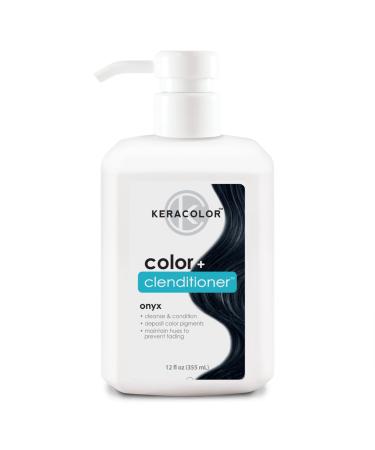 Keracolor Clenditioner Hair Dye - Semi Permanent Hair Color Depositing Conditioner  Cruelty-free  20 Colors 12 Fl Oz (Pack of 1) Onyx