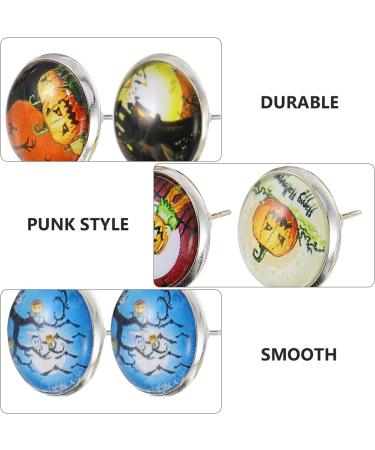 EXCEART 10 Pairs Halloween Earrings Mens Earring Pierced Earrings for Women Earrings Studs for Grils Mix Man - Buy Online on SooperMarket.com