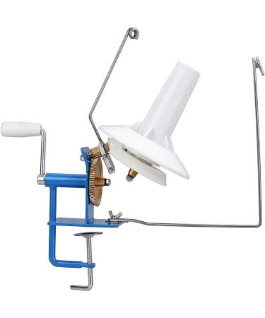 Large Yarn Ball Winder - Yarn/Wool/String/Fiber Ball Winder Hand Operated, 10 oz, 15.7 x 6.3 inch (White and Blue)
