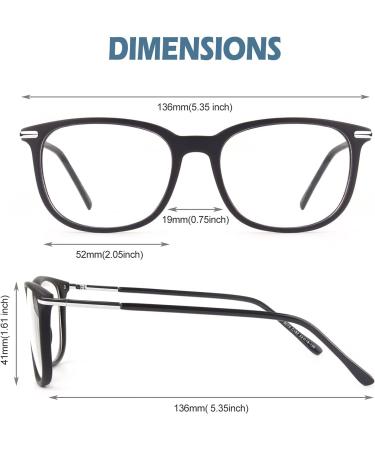 CGID CN79 Classic Nerd Glasses Vintage 40s/50s Panto Style Clear Lens Z 2 Pack Matte Black & Blue for Men & Women - Buy Online on SooperMarket.com