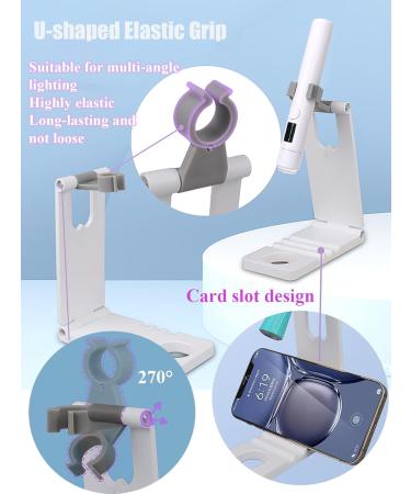 Portable Mini UV Nail Light & Stamper Kit - Cordless LED Gel Polish Dryer with Foldable Stand for Home & Salon DIY Manicure - Buy Online on SooperMarket.com