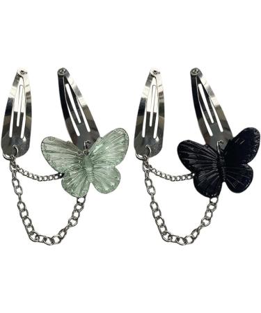 JSGHGDF Hair Clip Bobbys Clip y2kBobby y2kHairpin Butterflys Hair Clip Barrettes y2kHair Clip Y2KHair Black butterfly - Buy Online on SooperMarket.com