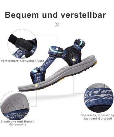 Outpro Men s Flat Trekking Sandals - Non-Slip Durable Sports Sandals for Beach & Outdoor Use - EU Size 43 - Blue - Buy Online on SooperMarket.com
