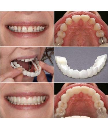 5 pairs temporary smile comfort fit cosmetic teeth prosthesis teeth top cosmetic veneer decent and below reusable and removable