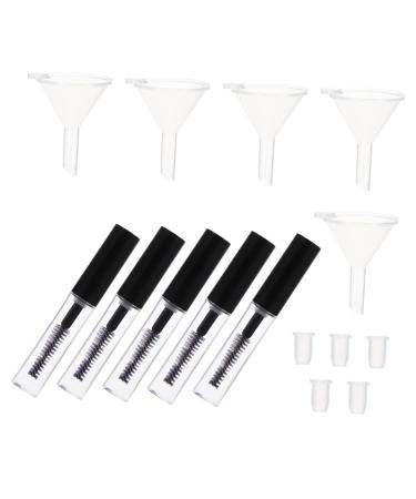 Hemoton 1set Mascara Tube Eyelash Cream Tube Clear Empty Mascara Bottles DIY Mascara Bottle with Funnels Portable Mascara Bottle Refillable Mascara Bottle Small Mascara Container