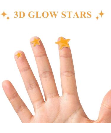Glow in The Dark Stars Decals 633 Pcs | Luminous Dot 3D Starry Stickers for Ceiling or Wall | Kids Bedroom Decor in Orange - Buy Online on SooperMarket.com
