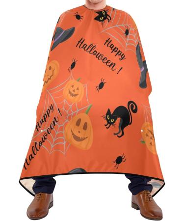Kigai Happy Halloween Barber Cape - Professional Waterproof Hair Cutting Cape for Men & Women with Adjustable Snap Closure - Salon Hairdressing Essential - Buy Online on SooperMarket.com