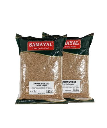 Samayal Broken Wheat | 1Kg | Healthful Cereal Grain | Used In Variety Of Dishes | Nutrient | Indian Origin (Pack of 2)