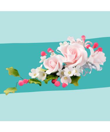Buy Cake Company Sugar Flower Bouquet - 1 Pink Rose & Medium 40mm Assorted Roses - Ideal for Cake Decorating | International Shipping - Buy Online on SooperMarket.com