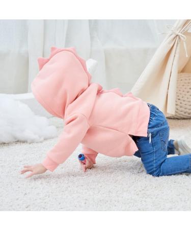 Famuka Little Kids Dinosaur Hoodie | Toddler Boy Girl Sweatshirt 24 Months Pink - Unisex Casual Top - Buy Online on SooperMarket.com