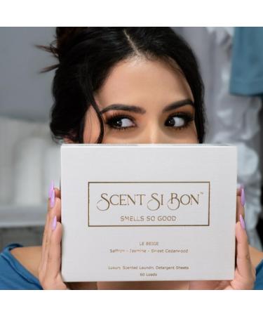 Luxury Scented Laundry Detergent Sheets - 60 Loads Eco-Friendly Biodegradable Formula Le Beige Scent Inspired by Baccarat Rouge 540 - Buy Online on SooperMarket.com