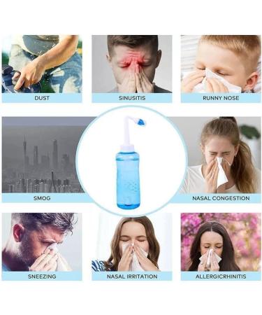 WNPXQNT Nose Nasal Wash System Pot Sinus Allergies Relief Rinse Blue 500mL Adults Plastic New Children Neti Equipment - Buy Online on SooperMarket.com