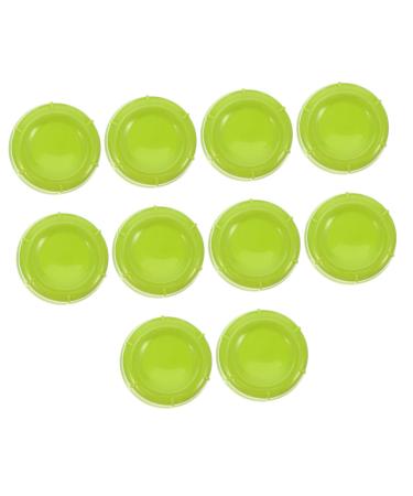10 pieces Mam lid milk airtight travel plastic glass for bottle storage replacement cap compatible water holder screw narrow breast milk newborn breastfeeding 4.3x4.3x1.5cm Green