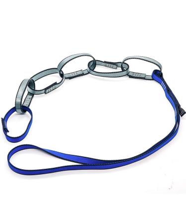 NewDoar Daisy Loop Chain for Climbing,22KN(4950lb) Nylon Webbing Sling 0.7in(17mm) Safe Chain,CE Certified for Outdoor Activities,Personal Anchor Tether System,Aid Climbing