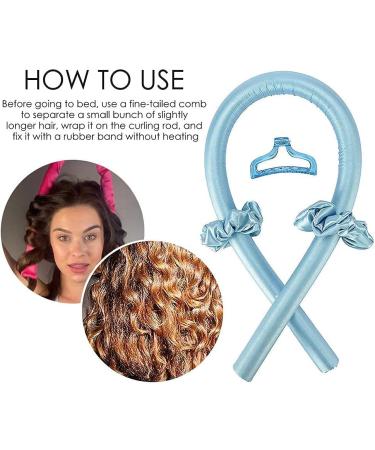 Heatless Curls Headband No Heat Wave Curlers Styling Tools for Long Medium Hair Make Soft And Shiny Pink1 - Buy Online on SooperMarket.com