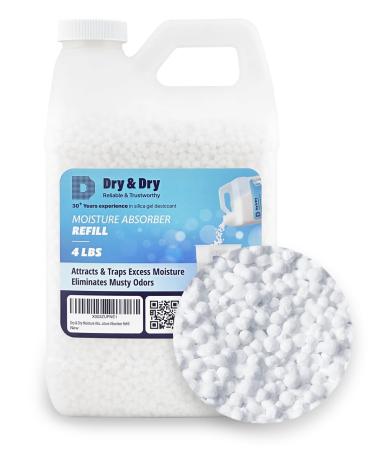 Dry & Dry Moisture Absorbers Refill Beads (4 LBS) - Dehumidifiers for Home Dehumidifier for Basement Dehumidifiers for Bedroom Small Dehumidifiers Dehumidifiers Moisture Absorbers