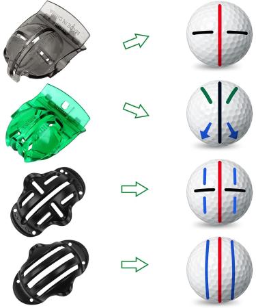 8 Pack Golf Ball Marker Set - Liner, Drawing Marker, Stencil, and Color Markers for Alignment and Marking Tool in Golf - Buy Online on SooperMarket.com