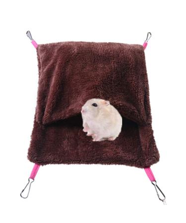 Parrot Cage Hamster House Rat Bed Rat Hammocks For Cage Hamster Cage Accessories Bird House Squirrel Sleeping Bag Rat Hammocks Ferret Hammocks brown l Brown L